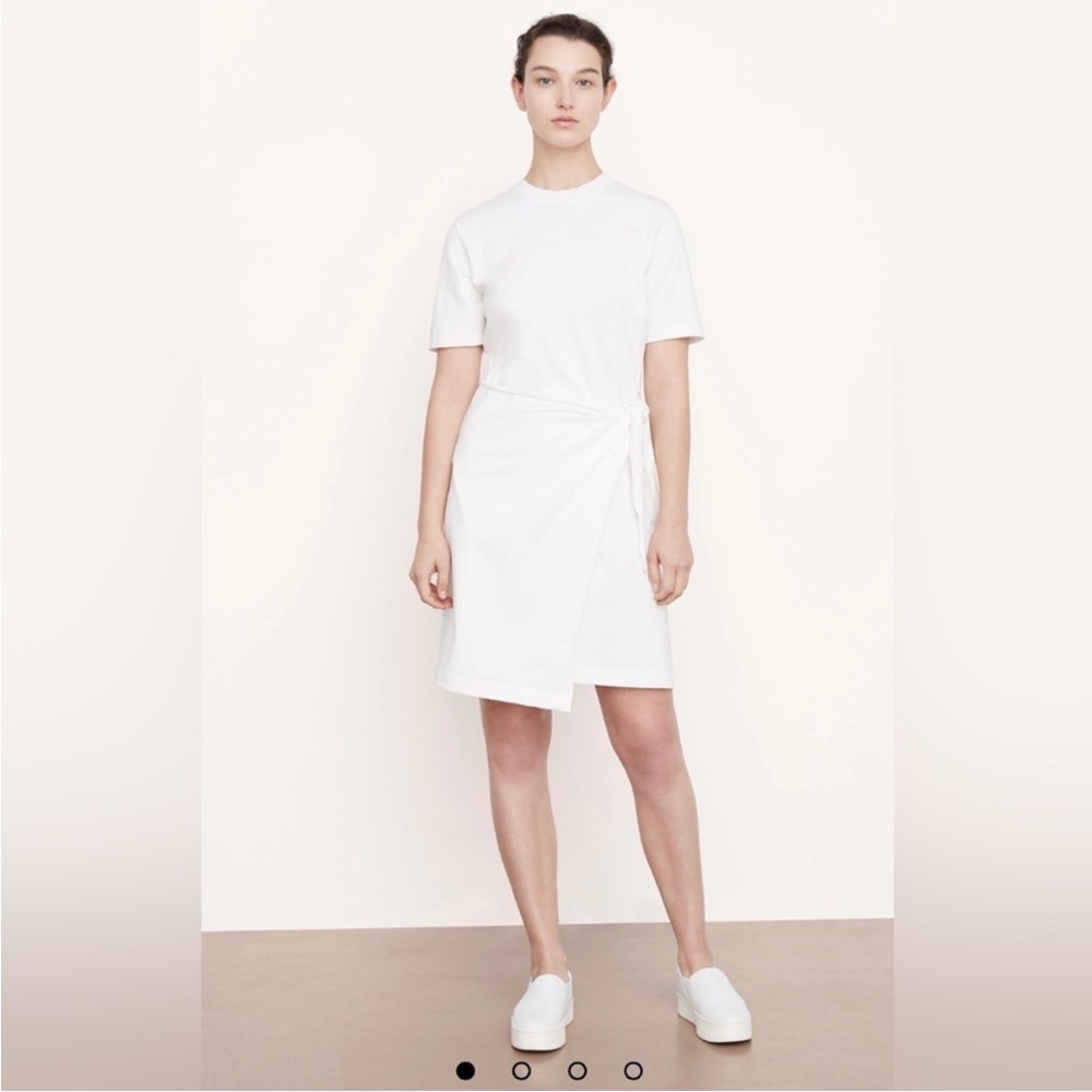 Vince White Wrap 100% Cotton Tie-Waist Dress